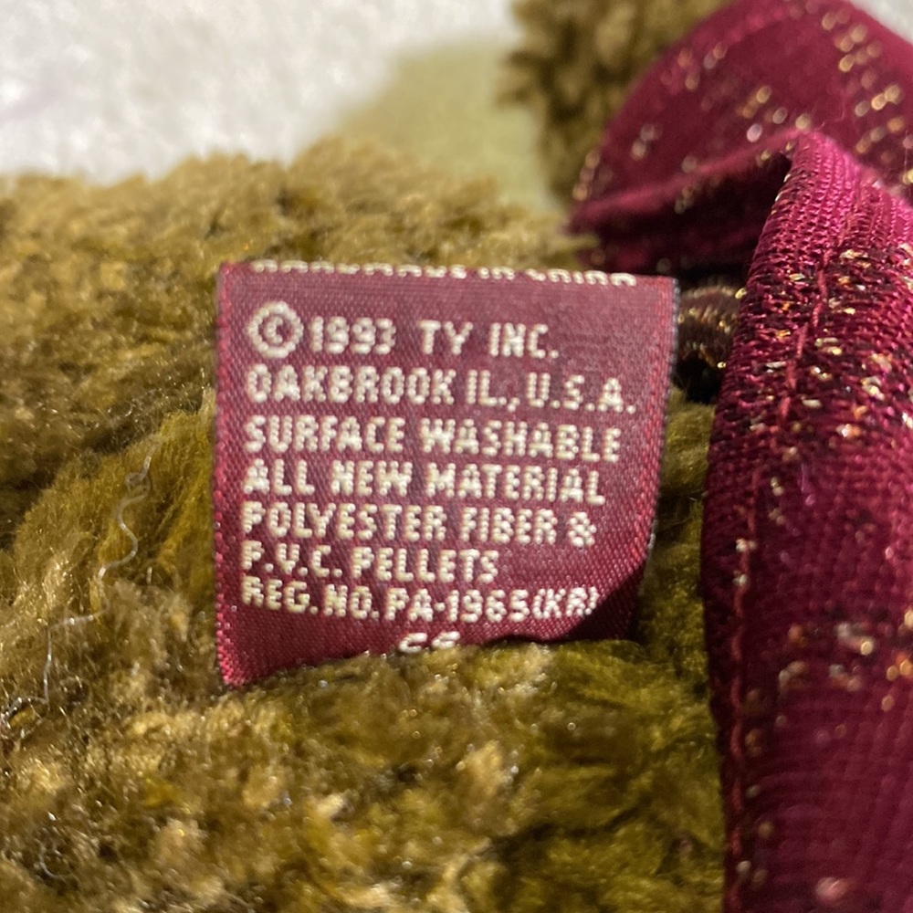 Rare Vintage TY 1993 Beenie Baby “Tyrone” Bear - Picture 7 of 7